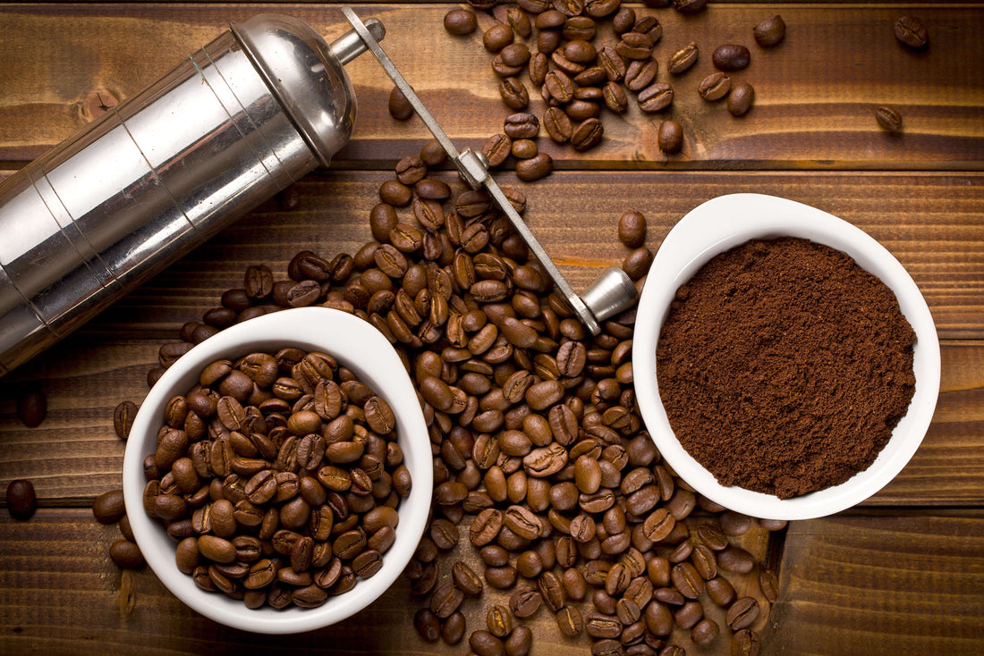coffee beans grinding